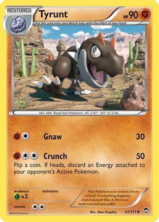 Tyrunt (61) [XY - Furious Fists] Reverse Holofoil