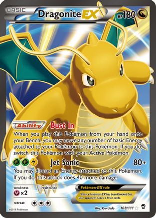 Dragonite EX (108 Full Art) (108) [XY - Furious Fists] Holofoil