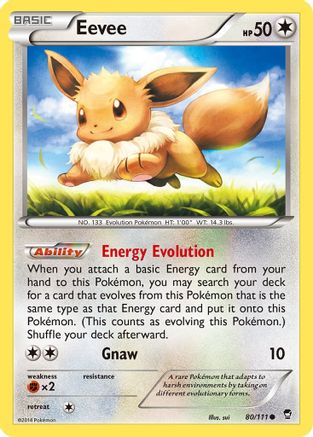 Eevee (80) [XY - Furious Fists] Reverse Holofoil