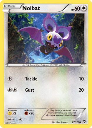 Noibat (87) [XY - Furious Fists] Reverse Holofoil
