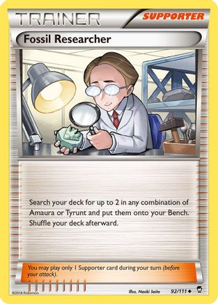 Fossil Researcher (92) [XY - Furious Fists]