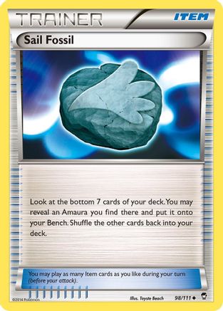 Sail Fossil (98) [XY - Furious Fists] Reverse Holofoil