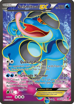 Seismitoad EX (106 Full Art) (106) [XY - Furious Fists] Holofoil
