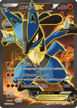Lucario EX (107 Full Art) (107) [XY - Furious Fists] Holofoil