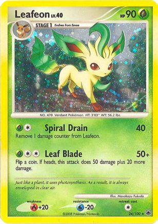 Leafeon - 24/100 (DP Majestic Dawn) (24) [Deck Exclusives] Holofoil