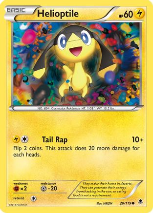 Helioptile (28) (28) [XY - Phantom Forces] Reverse Holofoil