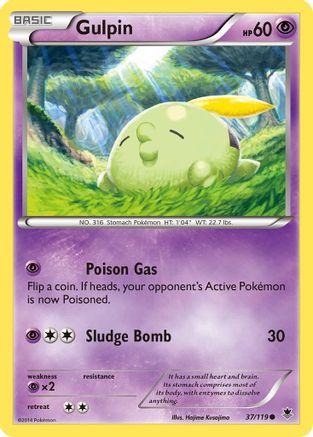 Gulpin (37) [XY - Phantom Forces] Reverse Holofoil