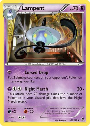 Lampent (42) [XY - Phantom Forces] Reverse Holofoil