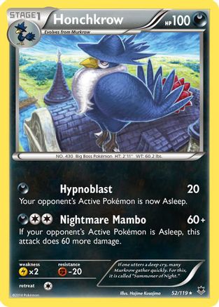 Honchkrow (52) [XY - Phantom Forces] Reverse Holofoil