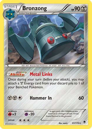 Bronzong (61) [XY - Phantom Forces] Reverse Holofoil