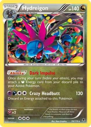Hydreigon (74) [XY - Phantom Forces] Reverse Holofoil