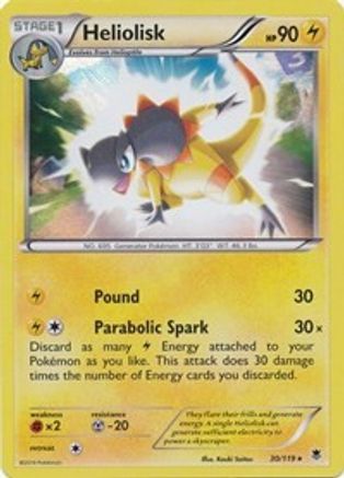 Heliolisk - 30/119 (XY Phantom Forces) (30) [Deck Exclusives]