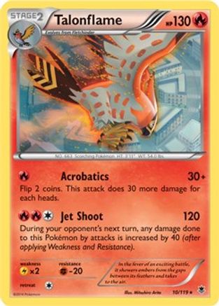 Talonflame - 10/119 (XY Phantom Forces) (10) [Deck Exclusives] Holofoil