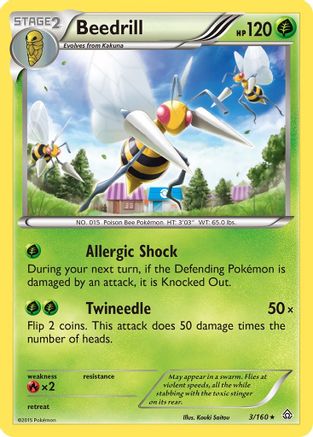Beedrill (3) [XY - Primal Clash] Reverse Holofoil