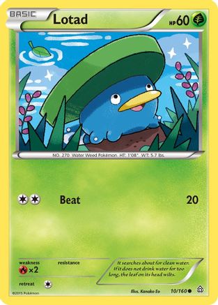 Lotad (10) [XY - Primal Clash] Reverse Holofoil