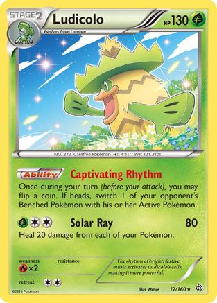 Ludicolo (12) [XY - Primal Clash] Reverse Holofoil