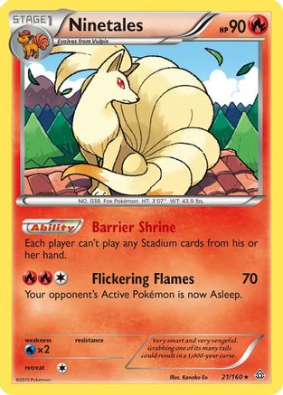 Ninetales (21) [XY - Primal Clash]