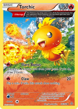 Torchic (Omega) (26) [XY - Primal Clash] Reverse Holofoil