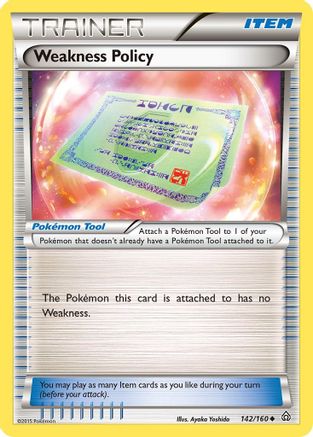 Weakness Policy (142) [XY - Primal Clash] Reverse Holofoil