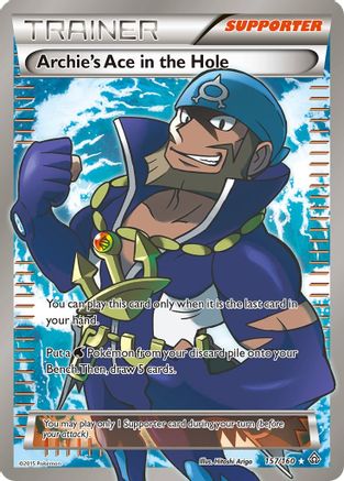 Archie's Ace in the Hole (157 Full Art) (157) [XY - Primal Clash] Holofoil