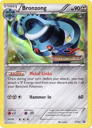 Bronzong - XY21 (Prerelease) [Staff] (XY21) [XY Promos] Holofoil