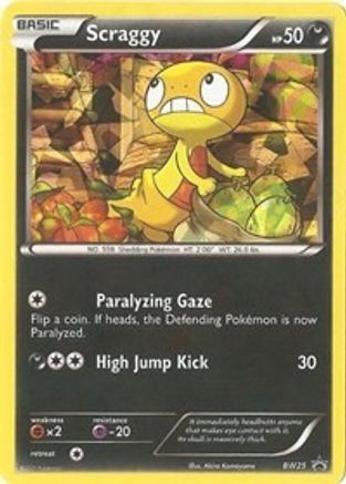 Scraggy - BW25 (Cracked Ice Holo) (BW25) [Black and White Promos] Holofoil