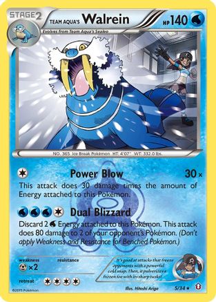 Team Aqua's Walrein (5) [Double Crisis] Holofoil