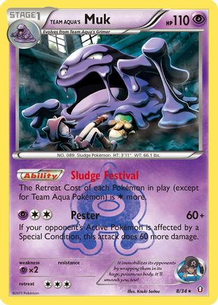 Team Aqua's Muk (8) [Double Crisis] Holofoil