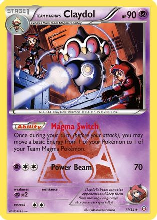 Team Magma's Claydol (11) [Double Crisis] Holofoil