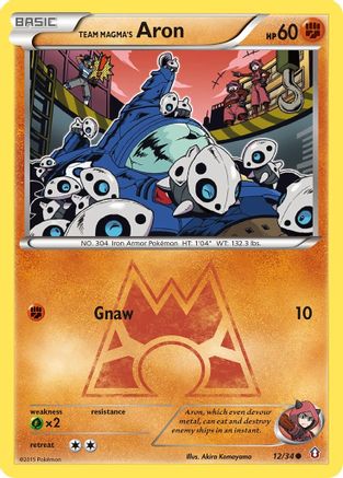 Team Magma's Aron (12) [Double Crisis] Reverse Holofoil