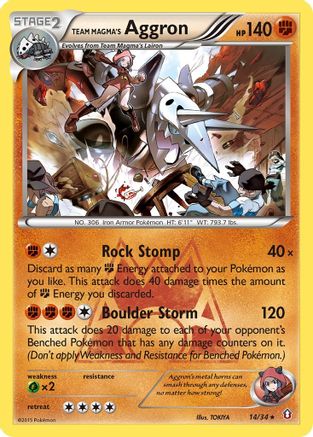 Team Magma's Aggron (14) [Double Crisis] Holofoil