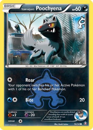 Team Aqua's Poochyena (16) [Double Crisis] Reverse Holofoil