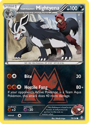 Team Magma's Mightyena (19) [Double Crisis]