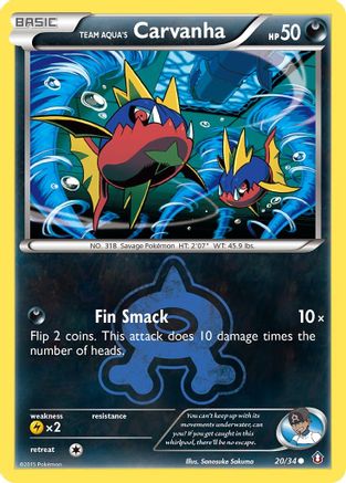 Team Aqua's Carvanha (20) [Double Crisis] Reverse Holofoil