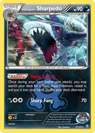 Team Aqua's Sharpedo (21) [Double Crisis] Holofoil