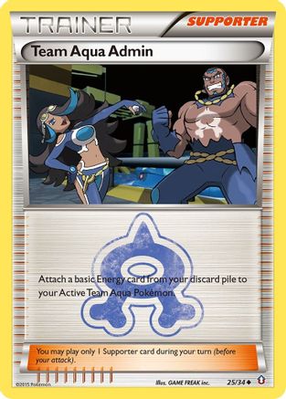 Team Aqua Admin (25) [Double Crisis] Reverse Holofoil