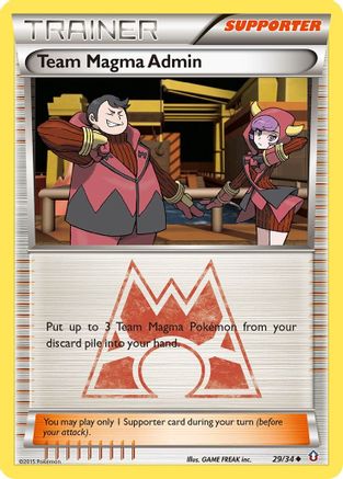 Team Magma Admin (29) [Double Crisis] Reverse Holofoil