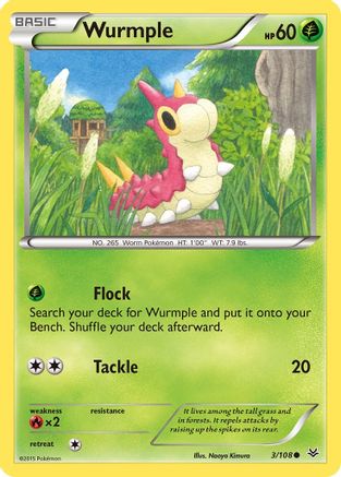 Wurmple (3) [XY - Roaring Skies] Reverse Holofoil
