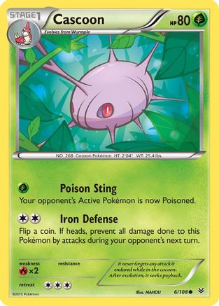 Cascoon (6) [XY - Roaring Skies] Reverse Holofoil