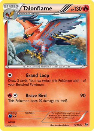 Talonflame (15) [XY - Roaring Skies] Reverse Holofoil