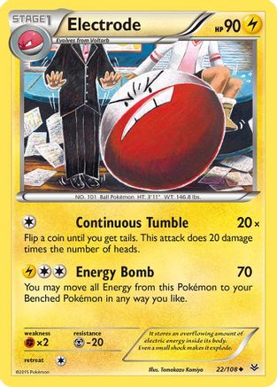 Electrode (22) [XY - Roaring Skies] Reverse Holofoil