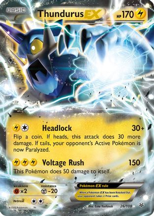 Thundurus EX (26) [XY - Roaring Skies] Holofoil