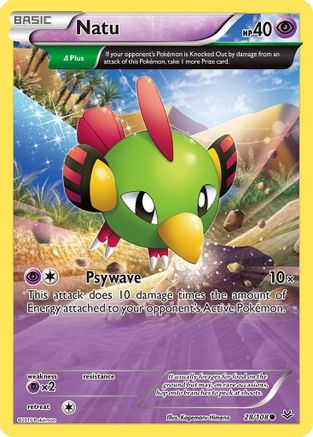 Natu (28 Delta) (28) [XY - Roaring Skies] Reverse Holofoil