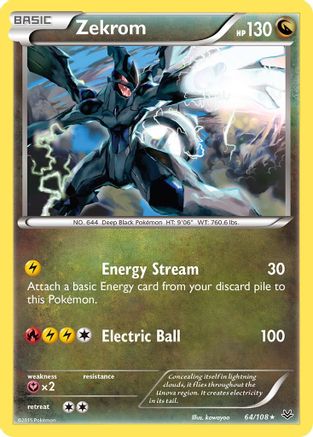 Zekrom (64) [XY - Roaring Skies] Reverse Holofoil