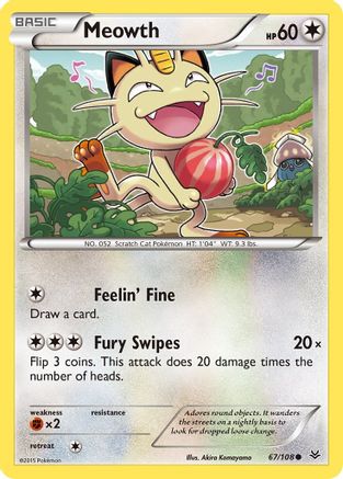 Meowth (67) [XY - Roaring Skies] Reverse Holofoil