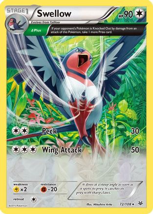 Swellow (72 Delta) (72) [XY - Roaring Skies] Holofoil