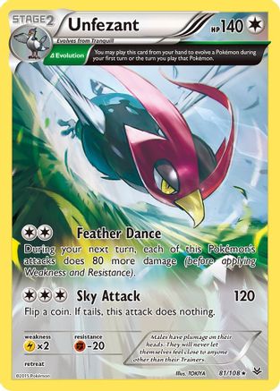 Unfezant (81 Delta) (81) [XY - Roaring Skies] Reverse Holofoil