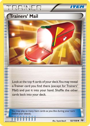 Trainers' Mail (92) [XY - Roaring Skies] Reverse Holofoil