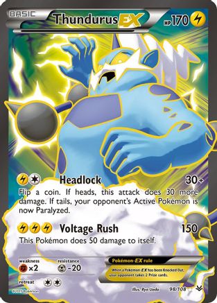 Thundurus EX (98 Full Art) (98) [XY - Roaring Skies] Holofoil