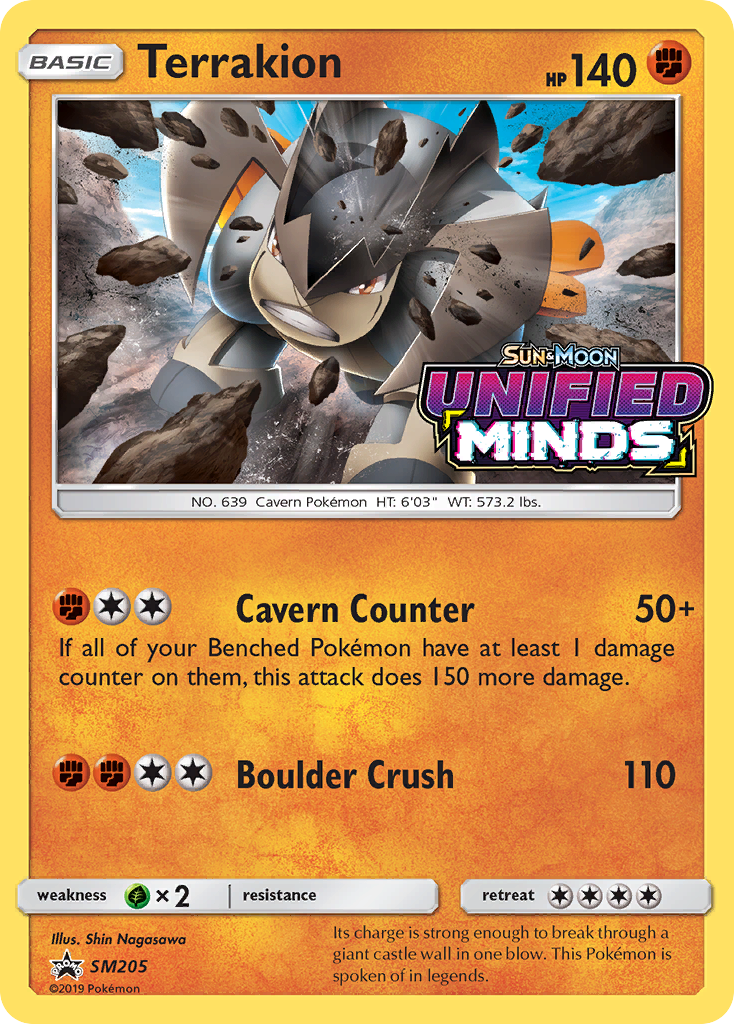 Terrakion - SM205 (Prerelease) (SM205) [SM Promos] Holofoil